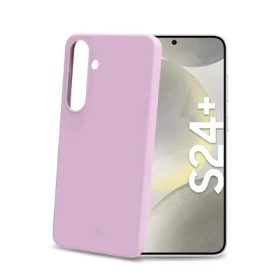 Celly Samsung Galaxy S24+ 5G Cover in Morbido Tpu Finitura Soft-Touch Bordi Antiscivolo Rosa