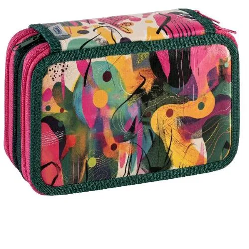 Favorit Art Astuccio 3 Scomparti in Poliestere con Riempimento Fantasie Assortite