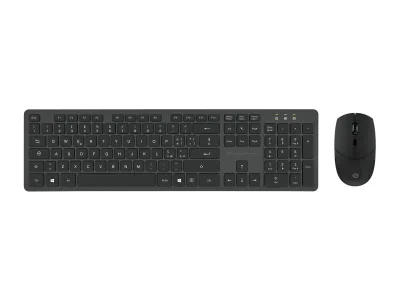 TASTIERA+MOUSE WIRELESS BK 1600 DPI 105 TASTI