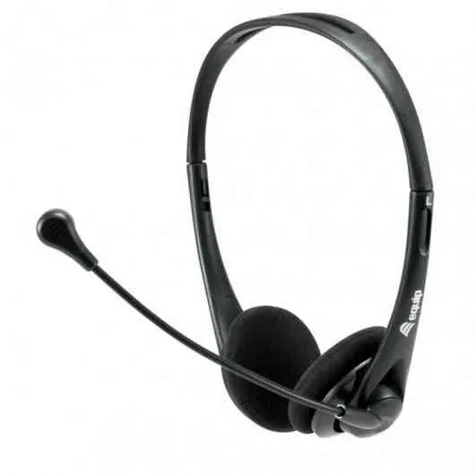 Equip Cuffia Stereo con Microfono USB-A Pulsante Volume e Disattivazione Audio Sul Cavo 1.8 m Nero