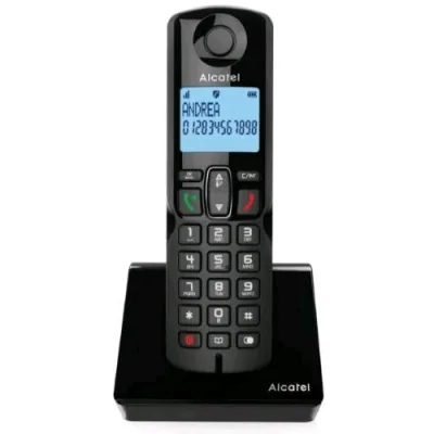 Alcatel S280 Solo Cordless DECT con Vivavoce 3 Tasti Chiamata Rapida Black
