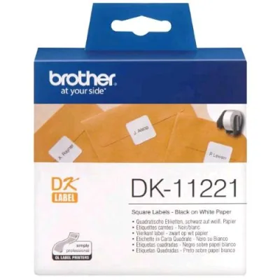 Brother Conf 1000 Etichette Adesive in Rotolo 23X23 mm Nero