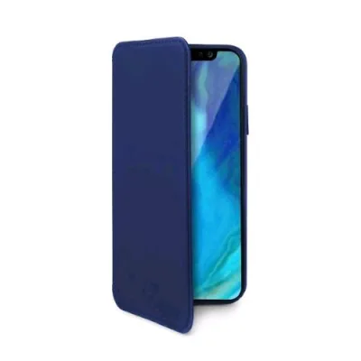 Celly Apple iPHONE XS Max Custodia Agenda con Finitura Soft Touch ed Effetto Opaco Blu