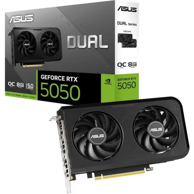 ASUS Dual-RTX5050-O8G Nvidia Geforce RTX 5050 8 GB GDDR6 DLSS4 Dual Fan PCI Express 5.0 1 x HDMI 3 x Displayport
