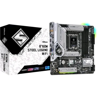 Asrock B760M Steel Legend Wi-Fi Intel B760 Lga 1700 Micro ATX 4 x DDR5 Wi-Fi 6E- 2.5GB Ethernet