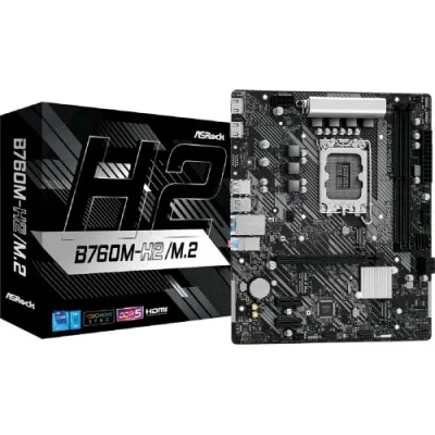 Asrock B760M-H2/M.2 Scheda Madre Intel B760, 1700, Micro ATX, 2 DDR5, 2 HDMI, 2.5G LAN, PCIE4, 2X M.2