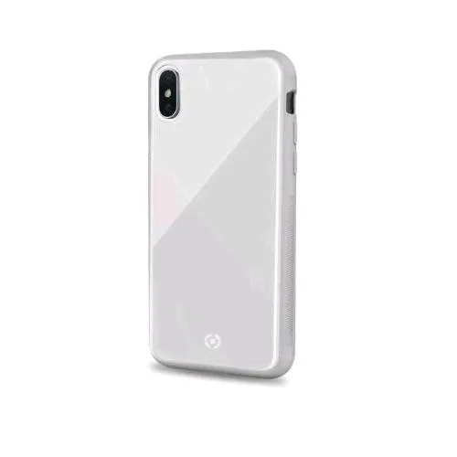 Celly Apple iPHONE XS Max Custodia in Tpu + Vetro Temperato Bianco