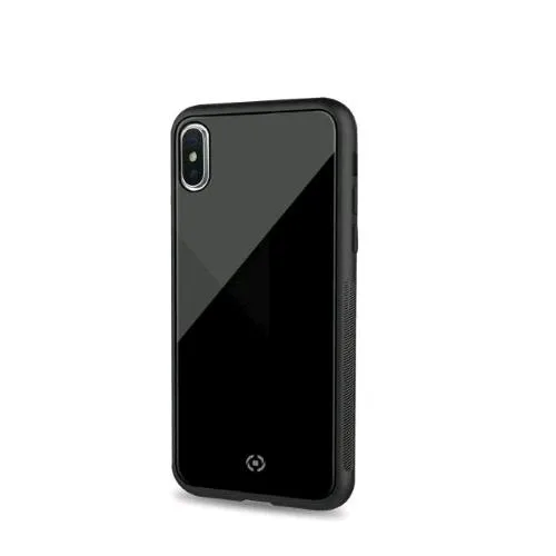 Celly Apple iPHONE XS Max Custodia in Tpu + Vetro Temperato Nero