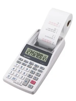 Sharp EL1611V Calcolatrice da Scrivania con Stampa 12 Cifre Alimentazione Rete Colore Grigio/Bianco