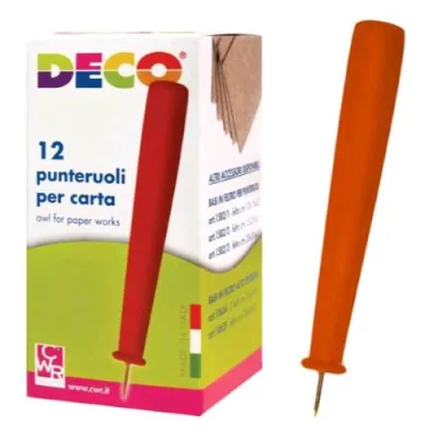 CWR Punteruoli per Carta da 9 cm Rosso Conf 12 Pz.