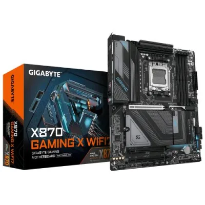 Gigabyte X870 GAMING X WI-FI 7 Scheda Madre - Supporta CPU AMD Ryzen 9000, 16+2+2 fasi VRM, fino a 8000MHz DDR5 (OC), 1xPCIe 5.0 + 2xPCIe 4.0, Wi-Fi 7, LAN 2.5GbE, USB 4