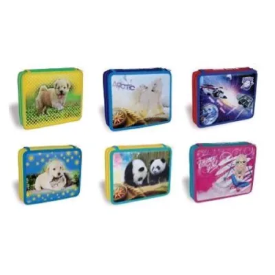 Favorit Big Mix Astuccio 2 Zip 19.5X24X5.5 cm con Riempimento Fila Fantasie Assortite