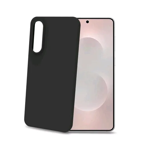 Celly Samsung Galaxy S25 Edge Cover in Morbido Tpu Finitura Soft-Touch Rivestimento Interno in Microfibra Anti-Graffio Nero