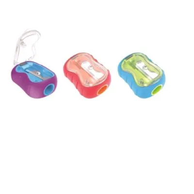 CWR Seed Temperamatite 1 Foro in Plastica con Coperchio di Sicurezza Colori Assortiti Conf 2 Pz.
