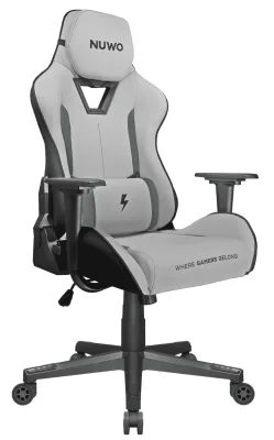 POLTRONA GAMING NUWO JUPITER GREY RECRINABILE-SUPPORTO LOMBARE