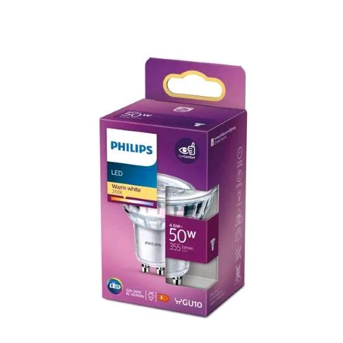 Philips Lampadina a Faretto LED 50W GU10 PAR16 2700K Consumo 4.6W Luce Calda