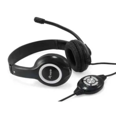 Equip Cuffia con Microfono USB-A Nero