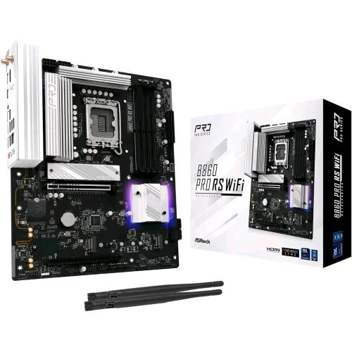 Asrock B860 Pro RS Wi-Fi Intel B860 4 x DDR5 3 x M.2 4 x SATA III Lga 1851 (Socket V1) ATX