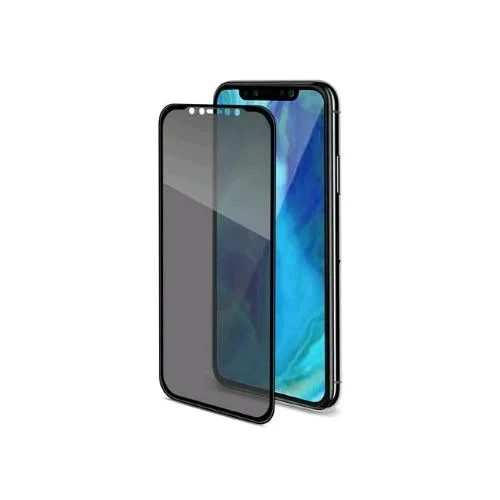 Celly Apple iPHONE XS Max Privacy 3D Proteggi Schermo in Vetro Temperato con Filtro Privacy Nero Trasparente