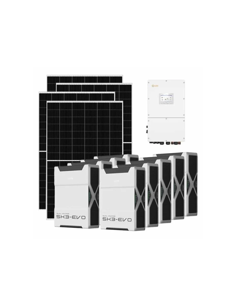 Kit fotovoltaico trifase 40040W inverter 40kW batteria al litio 46.98kWh Weco EVO 5k3