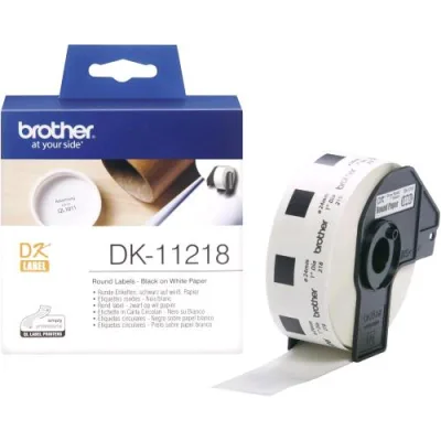 Brother DK-11218 Nastro 1.000 Etichette Adesive per QL500/QL500A/QL550/QL560VP/QL570/QL580N/QL650TD/QL1050/QL1060N Colore Bianco (DK11218)