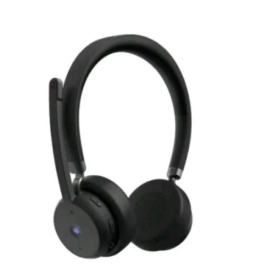 Lenovo Cuffie con Microfono Wireless VOIP (Teams) Cancellazione Attiva del Rumore Bluetooth 5.3 Nero