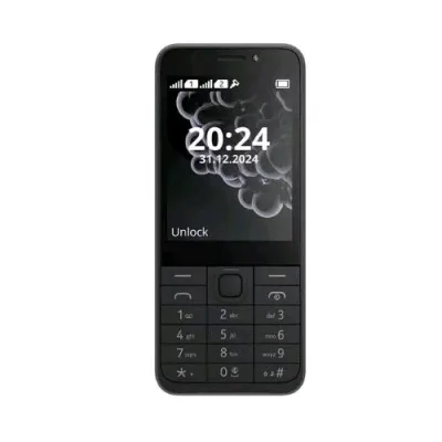 Nokia 230 2024 Dual SIM Doppia Fotocamera Flash Radio FM Gioco Snake Cover Posteriore in Alluminio Italia Black