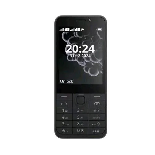 Nokia 230 2024 Dual SIM Doppia Fotocamera Flash Radio FM Gioco Snake Cover Posteriore in Alluminio Italia Black