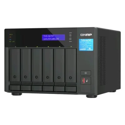 QNAP TVS-H674T-I5-32G NAS Tower 6 Bay 2.5"/3.5" i5-12400 32GB RAM 2 Porte LAN 2.5 Gigabit Ethernet 3 Ventole
