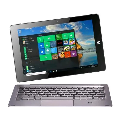 E-TAB Pro 10.1" Atom Z8300 Quad-Core 1.44GHz RAM 4GB Memoria 64GB Wi-Fi+4G LTE Win 10 Home + Remix Os Italia Nero/Grigio (ET101FL/64DR1)