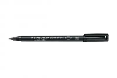 Staedtler Lumocolor Permanent Penna Punta in Fibra 1 mm Colore Nero Conf. 10 Pz.