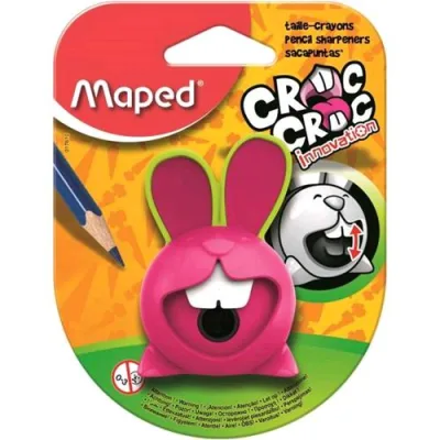 Maped Croc Croc Innovation Temperamatite in Plastica 1 Foro con Serbatoio Col. Assortiti