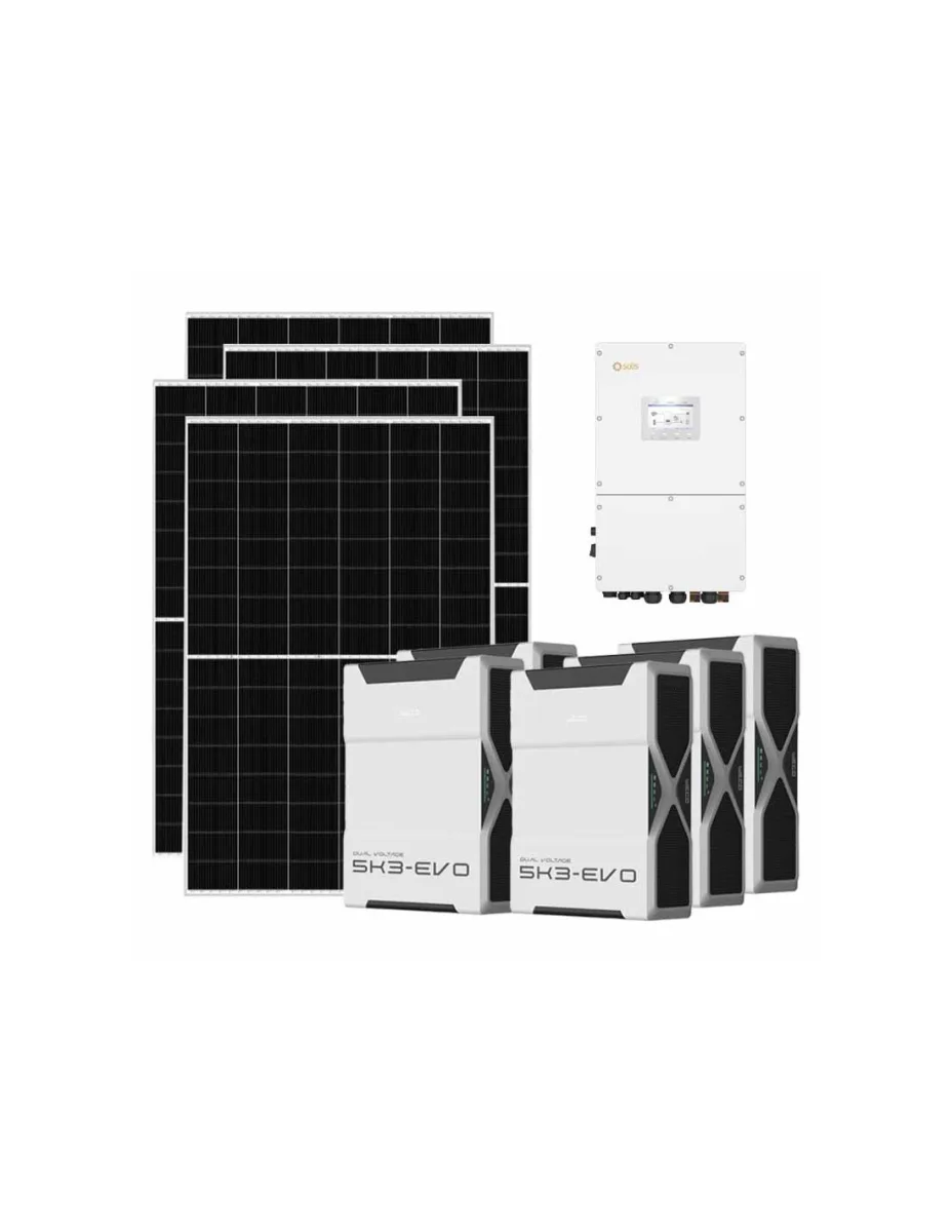 Kit fotovoltaico trifase 50050W inverter 50kW batteria al litio 26.1kWh Weco EVO 5k3