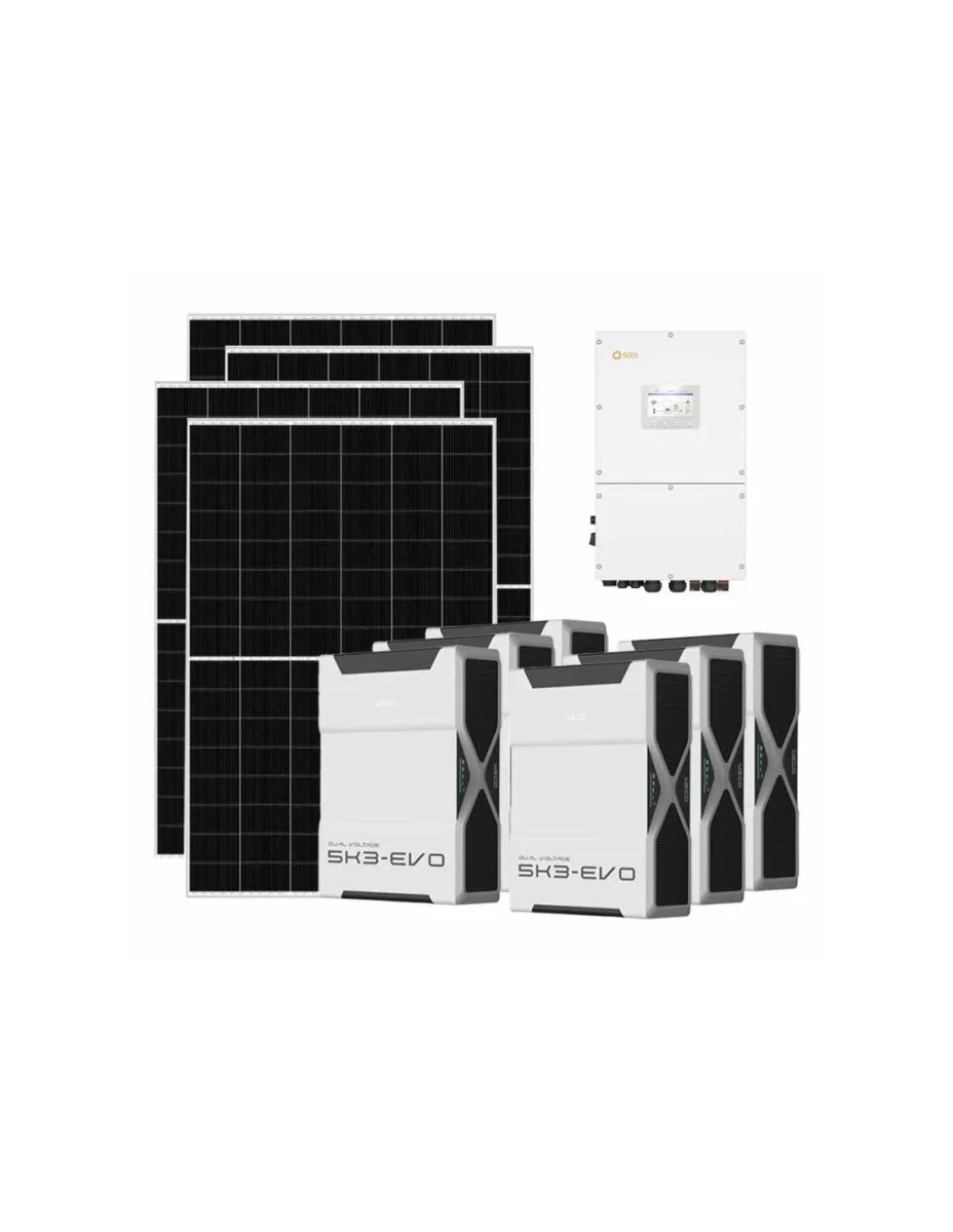 Kit fotovoltaico trifase 50050W inverter 50kW batteria al litio 31.32kWh Weco EVO 5k3