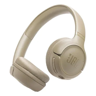 Jbl Tune 530 BT Cuffie On-Ear Bluetooth Wireless Pieghevoli e Leggere JBL Pure Bass Connessione Multipoint fino a 76 Ore di Autonomia Google Fast Pair Microsoft Swift Pair Beige