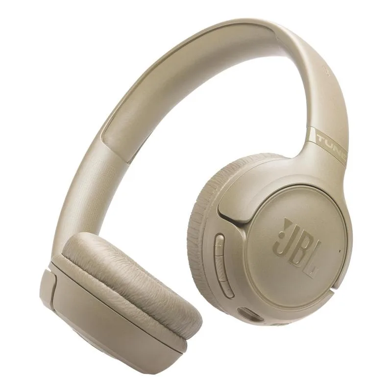 Jbl Tune 530 BT Cuffie On-Ear Bluetooth Wireless Pieghevoli e Leggere JBL Pure Bass Connessione Multipoint fino a 76 Ore di Autonomia Google Fast Pair Microsoft Swift Pair Beige