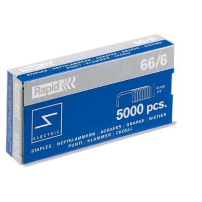 Rapid 66/8 Punti Metallici Acciaio S 66/8 mm Conf 5000 Punti
