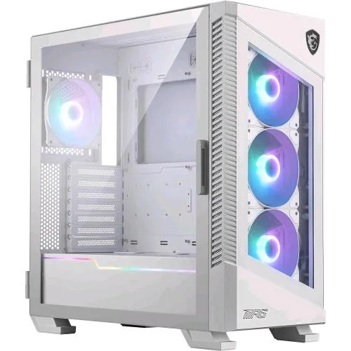 Msi MPG Velox 100R ARGB White Case Gaming ATX in Vetro Temperato Supporta fino a 7 Ventole in Vetro Temperato Bianco