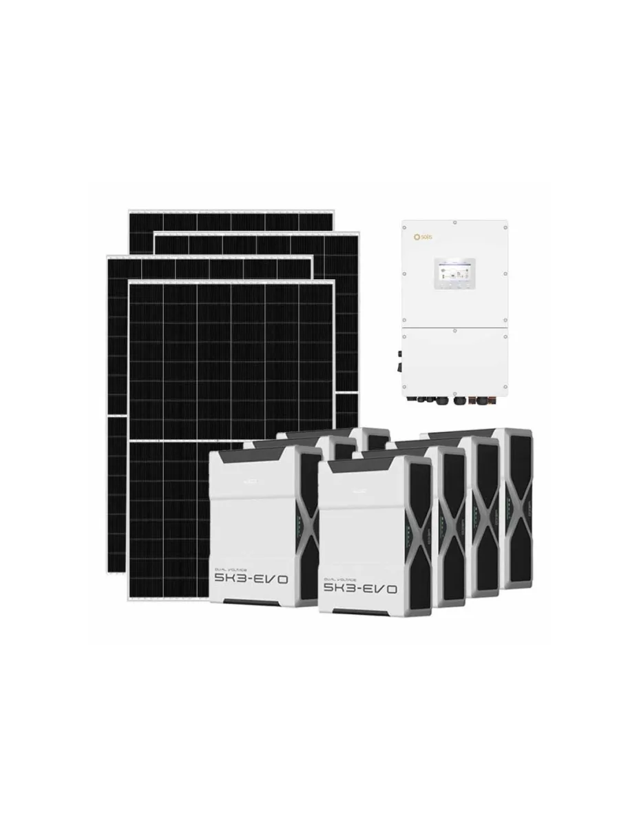 Kit fotovoltaico trifase 50050W inverter 50kW batteria al litio 36.54kWh Weco EVO 5k3