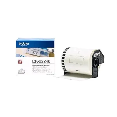 Brother DK22246 Nastro Adesivo in Carta 10.36cm x 30.48m Nero su Bianco