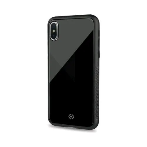 Celly Apple iPHONE XS/X Custodia in Tpu + Vetro Temperato Nero