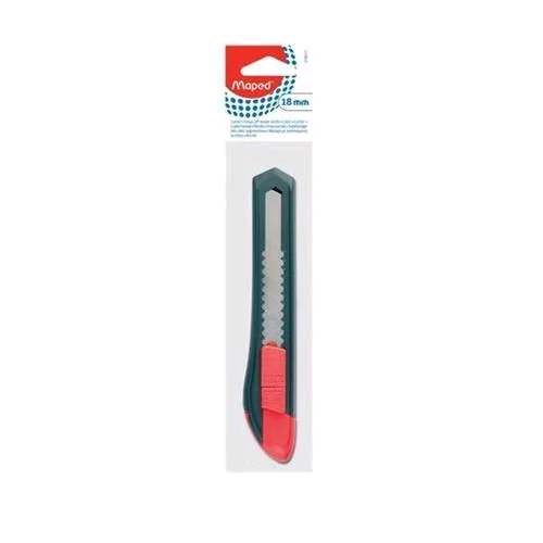 Maped Cutter Start in Plastica con Lama da 18mm Colore Nero/Rosso