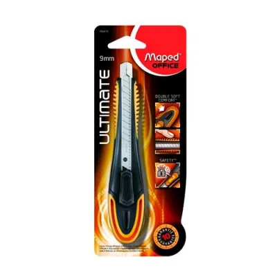 Maped Cutter Ultimate Blocco Automatico della Lama 9mm Giallo/Nero