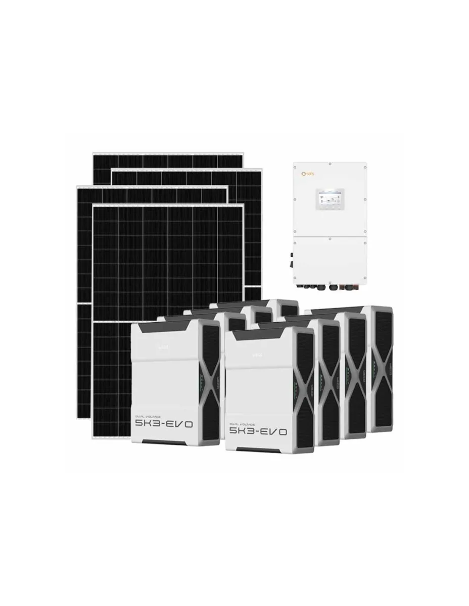 Kit fotovoltaico trifase 50050W inverter 50kW batteria al litio 41.76kWh Weco EVO 5k3