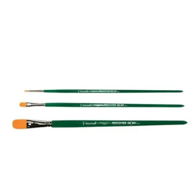 CWR Vincent Pennelli Sintetici Punta Ovale N. 12 Manico Lungo Verde Conf 6 Pz.