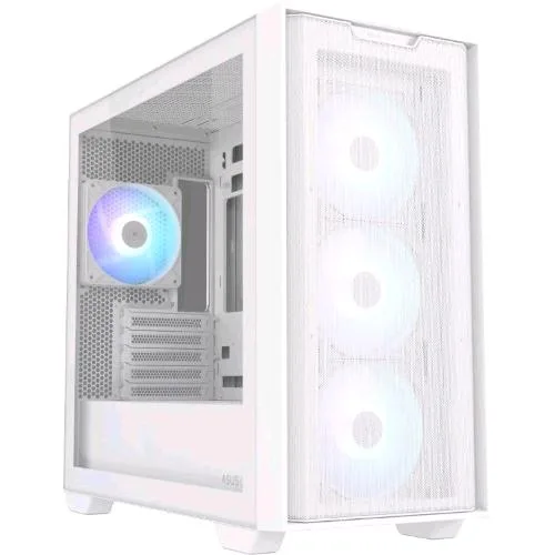 ASUS A21 Plus Cabinet ATX Mini Tower Micro-Mini ATX 4 Fan ARGB Pannelli Laterali in Vetro Bianco