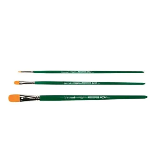 CWR Vincent Pennelli Sintetici Punta Ovale N. 20 Manico Lungo Verde Conf 6 Pz.