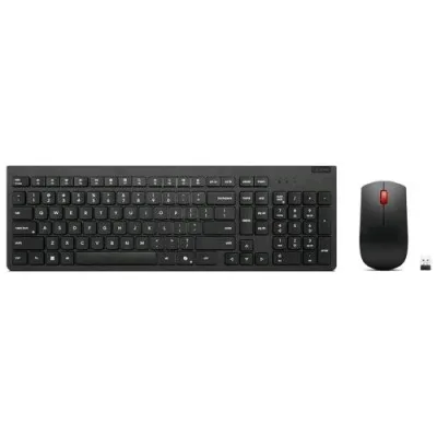 Lenovo Essential Wireless Combo Keyboard And Mouse Tastiera + Mouse Wireless 2.4GHz ai Layout Italiano Nero