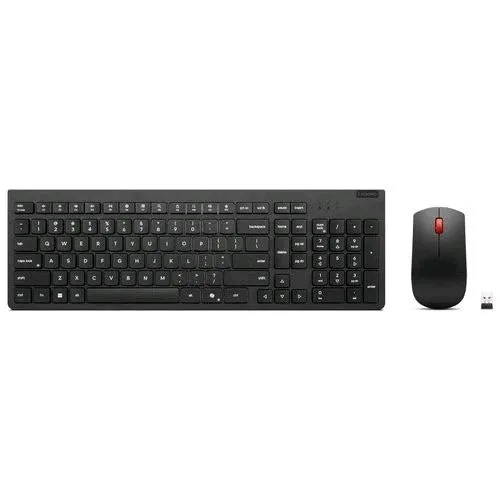 Lenovo Essential Wireless Combo Keyboard And Mouse Tastiera + Mouse Wireless 2.4GHz ai Layout Italiano Nero