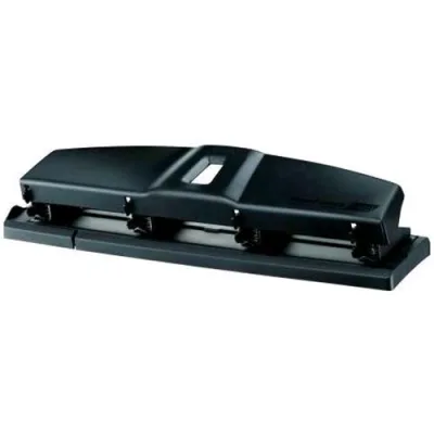Maped E4001 Perforatore 4 Fori Fissi in Metallo Capacita' Foratura 12 Fogli Fori 5.5 mm Col. Nero